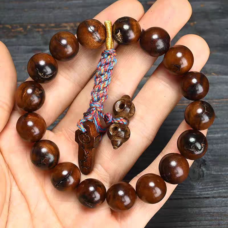 Men's Lightning Strike Jujube Tree Lei Jiao Wood Pattern Bracelet