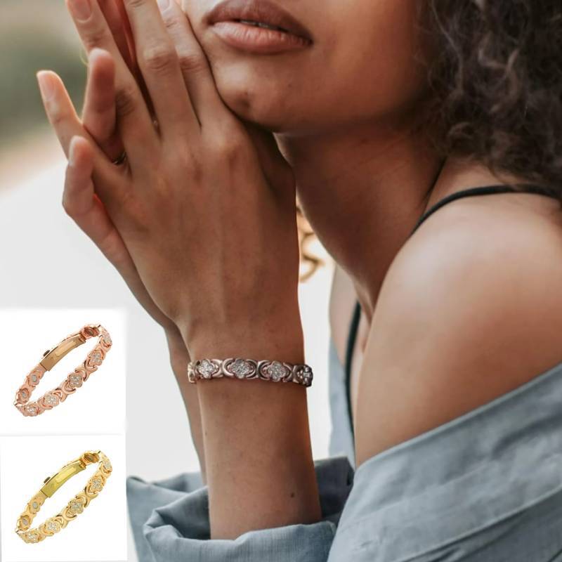Women's & Men's Fashion Temperament Clover Single Row Magnet Simple Bracelets