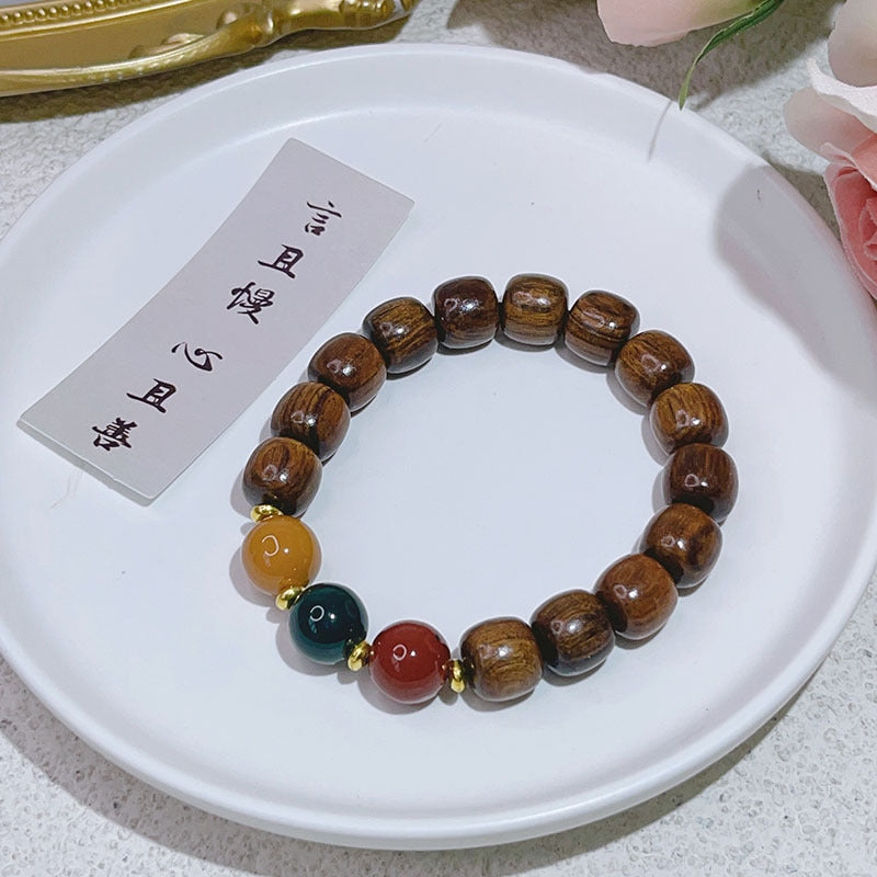 Women's & Men's Root White Jade Lotus Rosary Seed Scenic Bracelets
