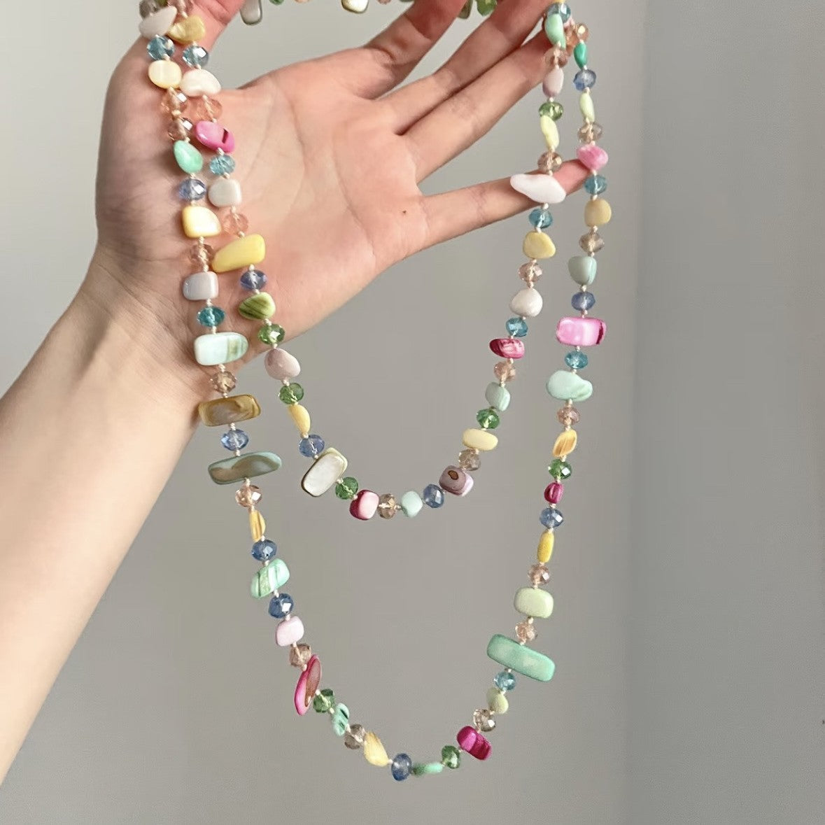 Shell Knotted Bead Light Luxury Minority Vacation Necklaces