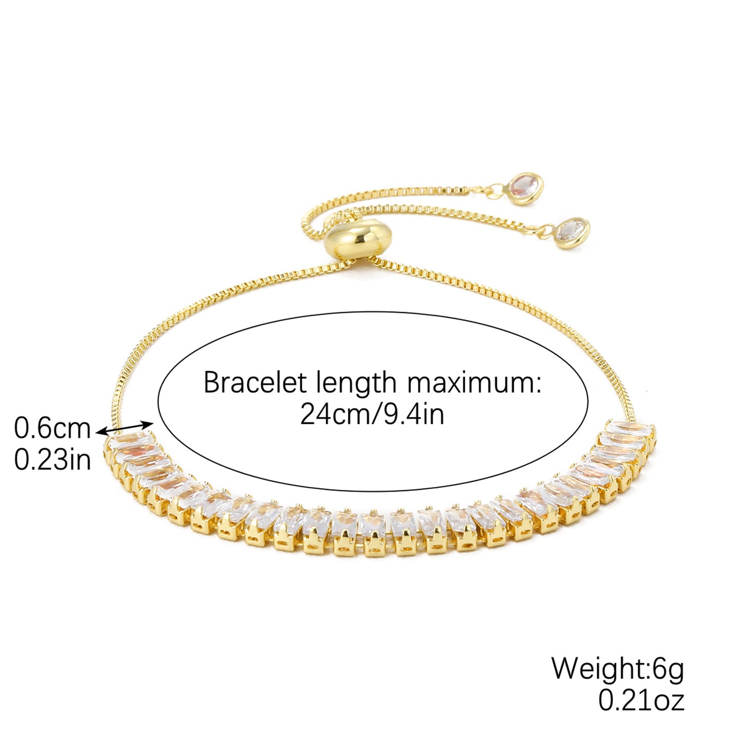 Women's Color Zirconium Jewelry Crystal Zircon Exquisite Bracelets