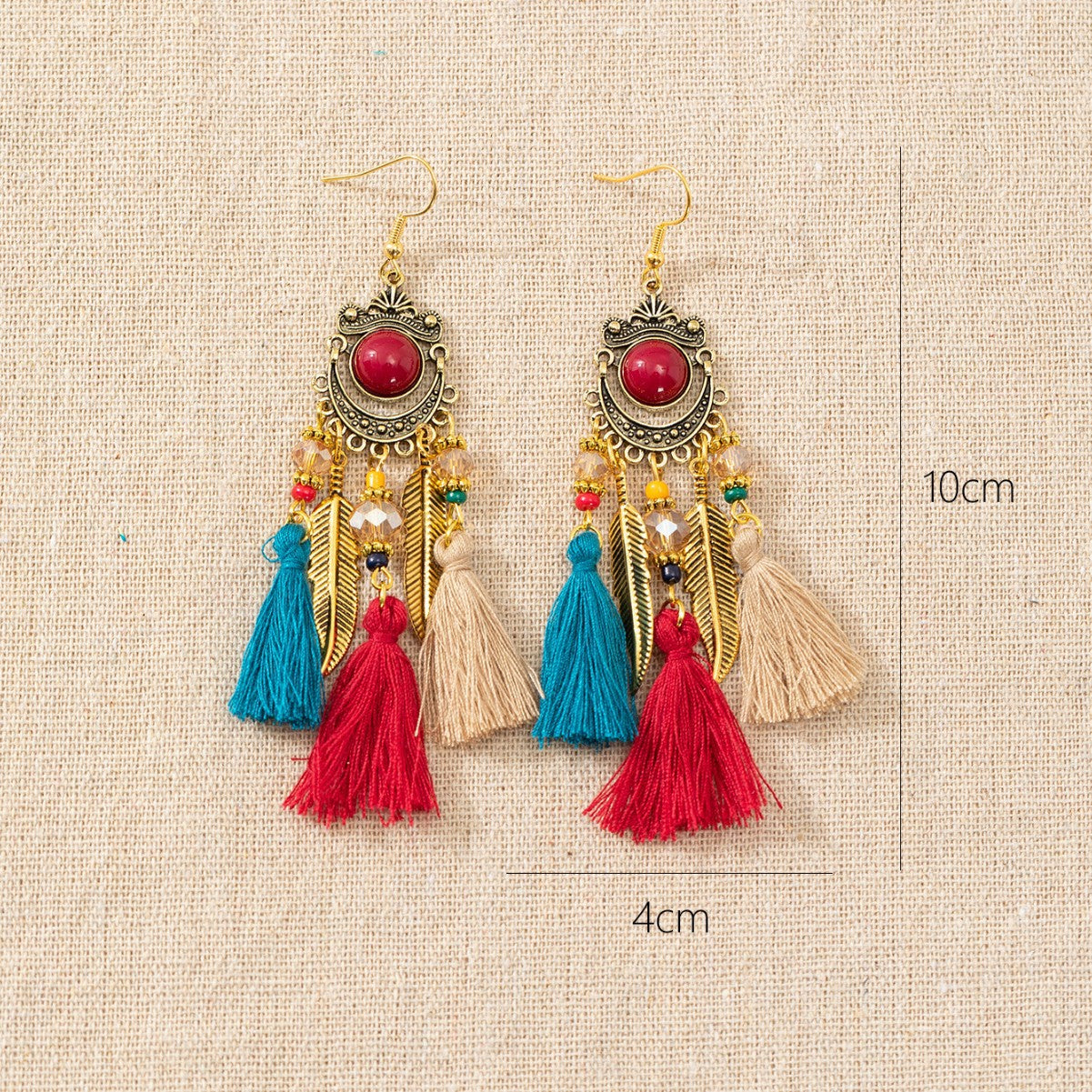 Style Retro Long Fringe Ear Hook Bohemian Yunnan Earrings