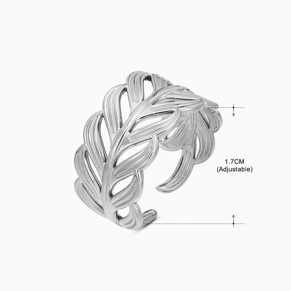 Stainless Steel Shaped Female Retro Popular Geometric Rings