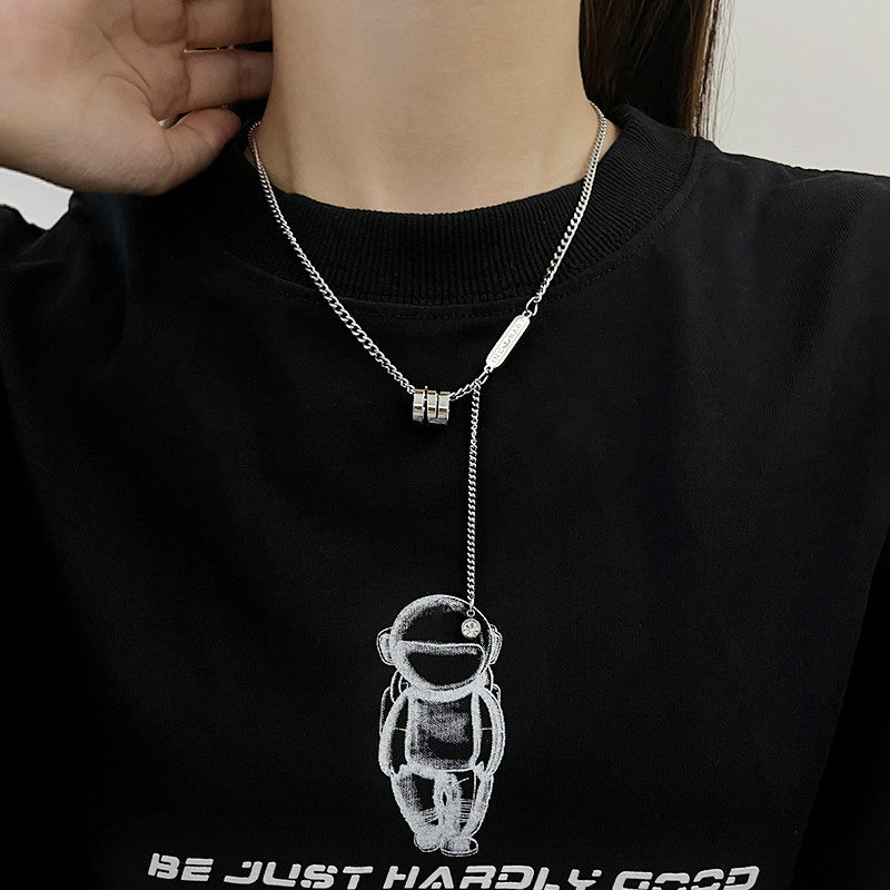Women's Sweater For Design Hip Hop Sweet Cool Titanium Steel No Necklace