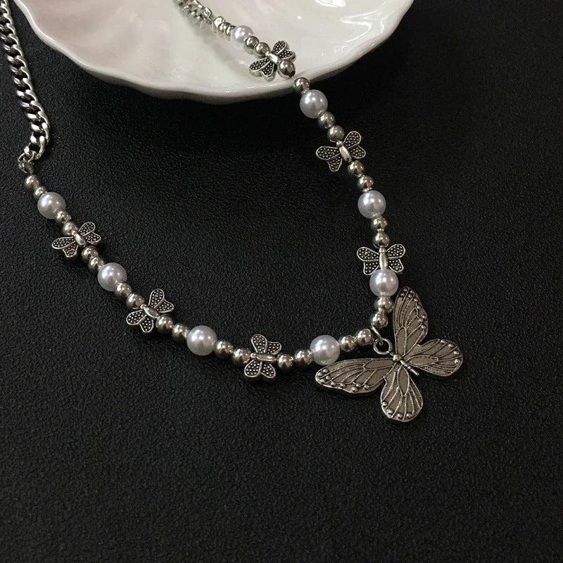 With Hearts Pink Beads High-grade Niche Affordable Luxury Style Stylish Necklace