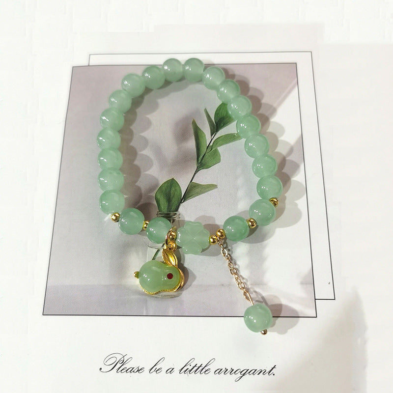 Colorful Gold Lotus Seedpod Cultural Creative Imitation Jade Scenic Bracelet