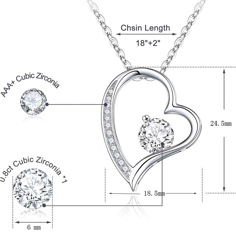 Women's Fashion Simple Rhinestone Design Gift Zircon Pendants