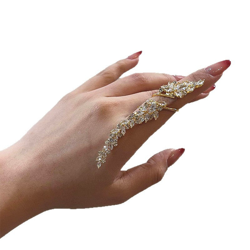 Leaves Open Exaggerated Personalized Design Sense Rings