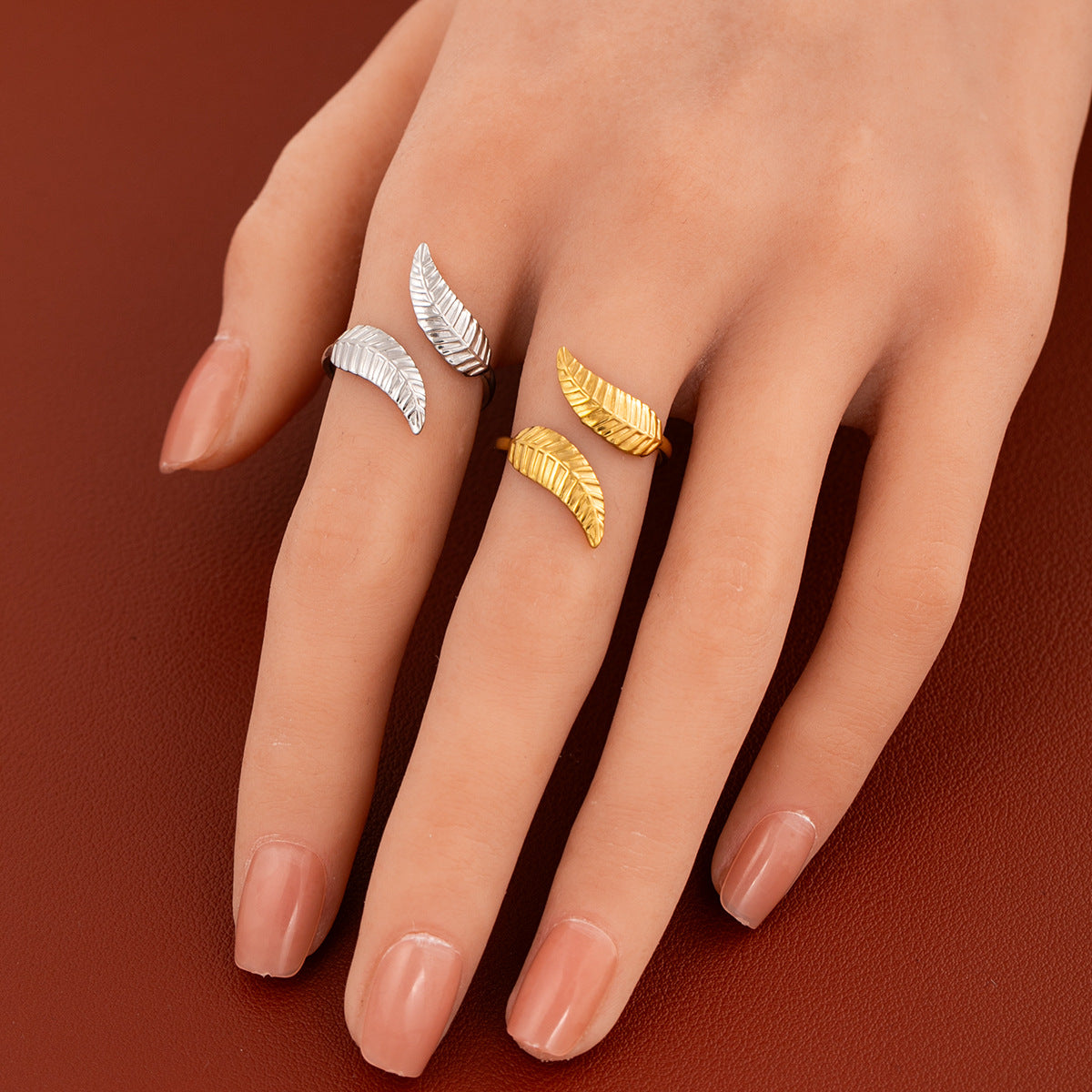 Stainless Steel Open Titanium No Fading Simple Ring