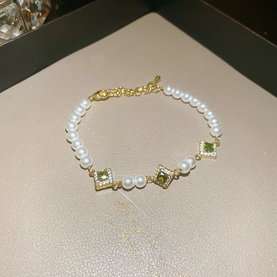Women's Heart-shaped Zircon Adjustable Simple Fashion Light Luxury Bracelet