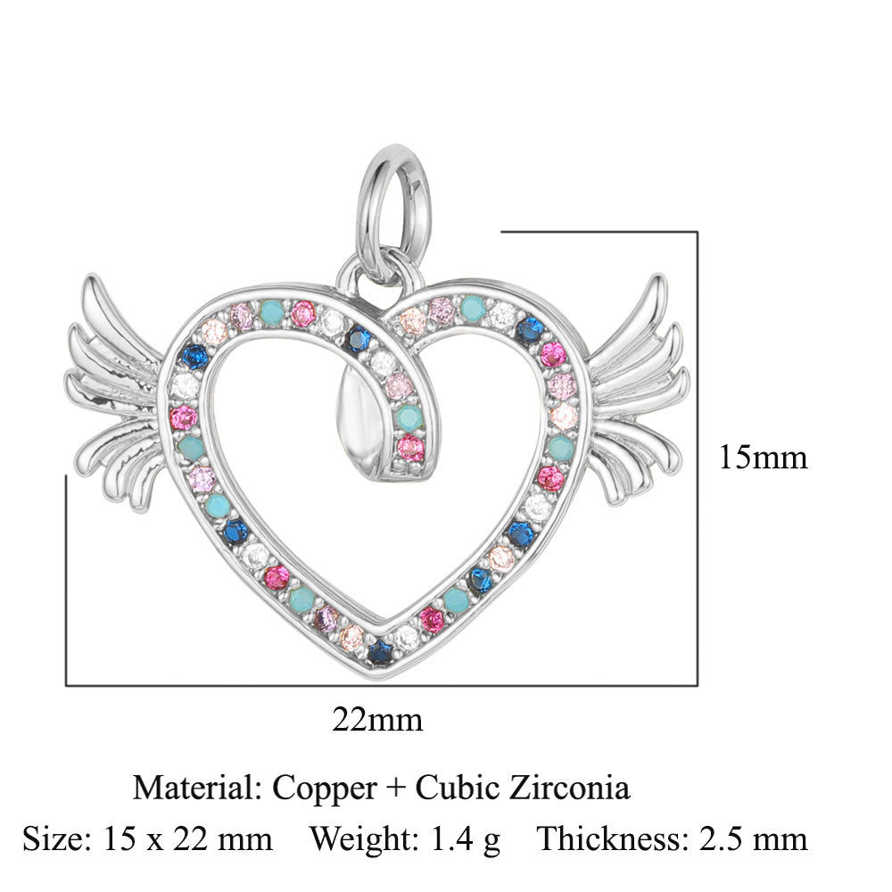 Copper Zircon Ornament Accessories Wind Butterfly Snake Pendants