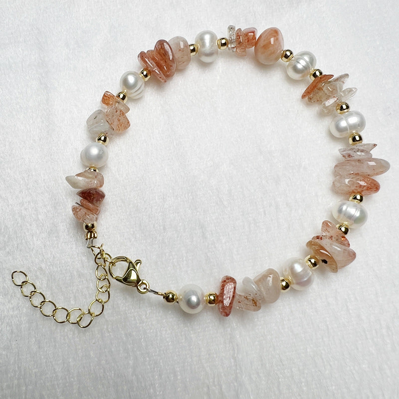 Freshwater Pearl With Crystal Gravel Live Broadcast Amethyst Bracelets