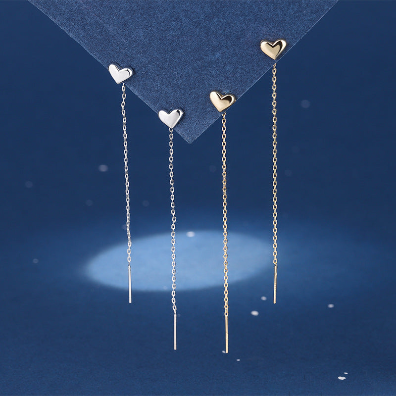 Women's Heart Shape Earline Elegant Trendy Design Chain Ear Line