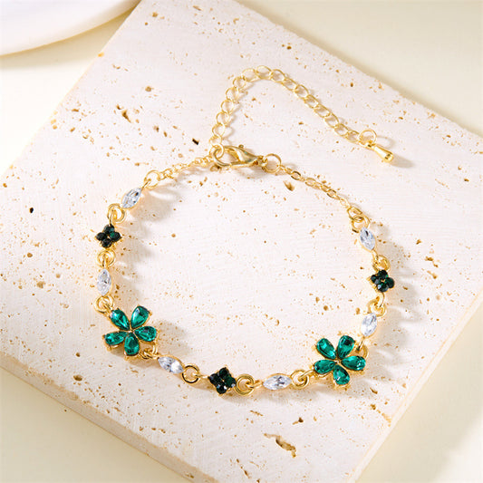 Women's Summer Flower Fashion Fresh Crystal Flowers Bracelets