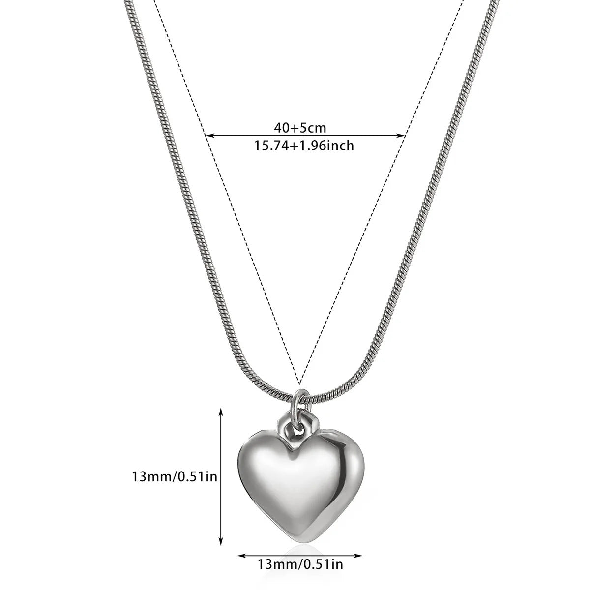 Simple Fashion Gold-plated Peach Heart Clavicle Chain Heart-shaped Necklace