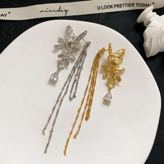 Women's Gold-plated High-grade Fresh Sweet Niche Butterfly Earrings