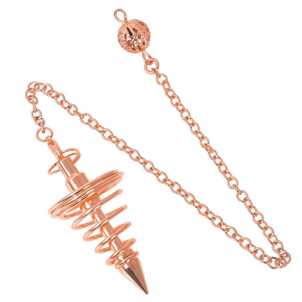 Copper Metal Spiral Cone Spirit Pendulum Pendants
