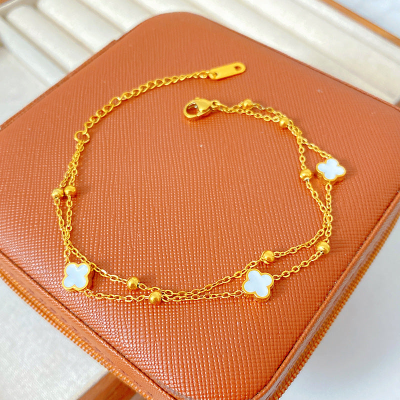 Light Luxury Micro Inlaid Zircon Woven Wire Mesh Fashion Temperament Bracelet