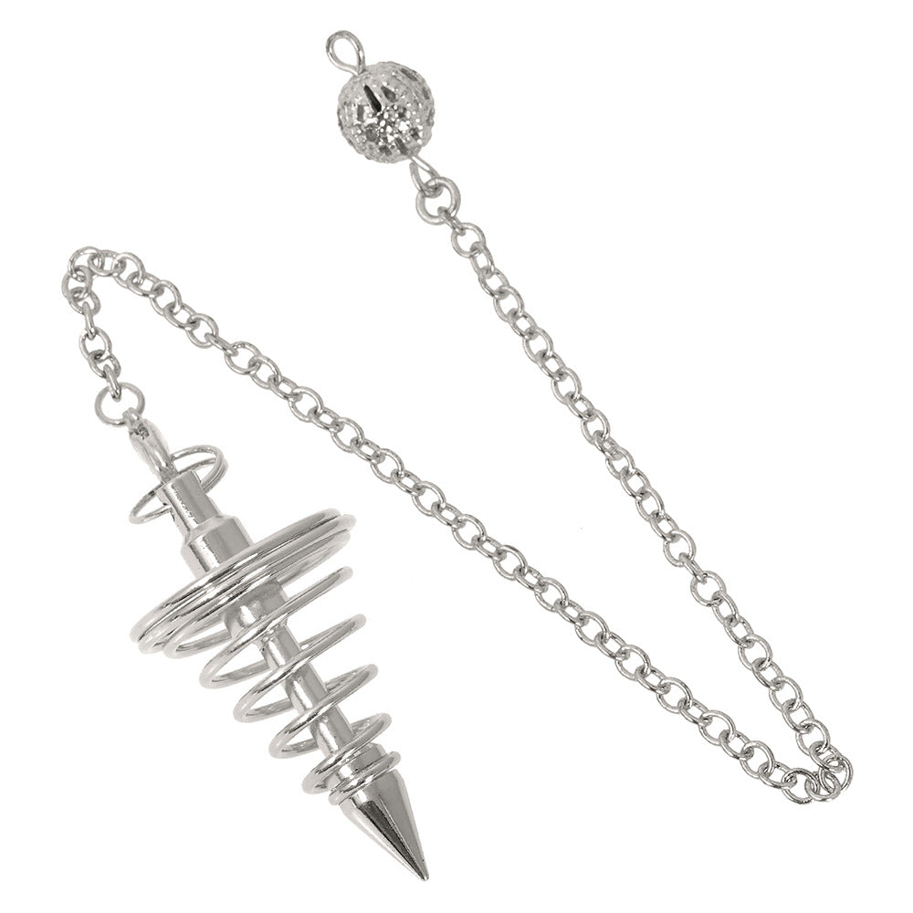 Copper Metal Spiral Cone Spirit Pendulum Pendants