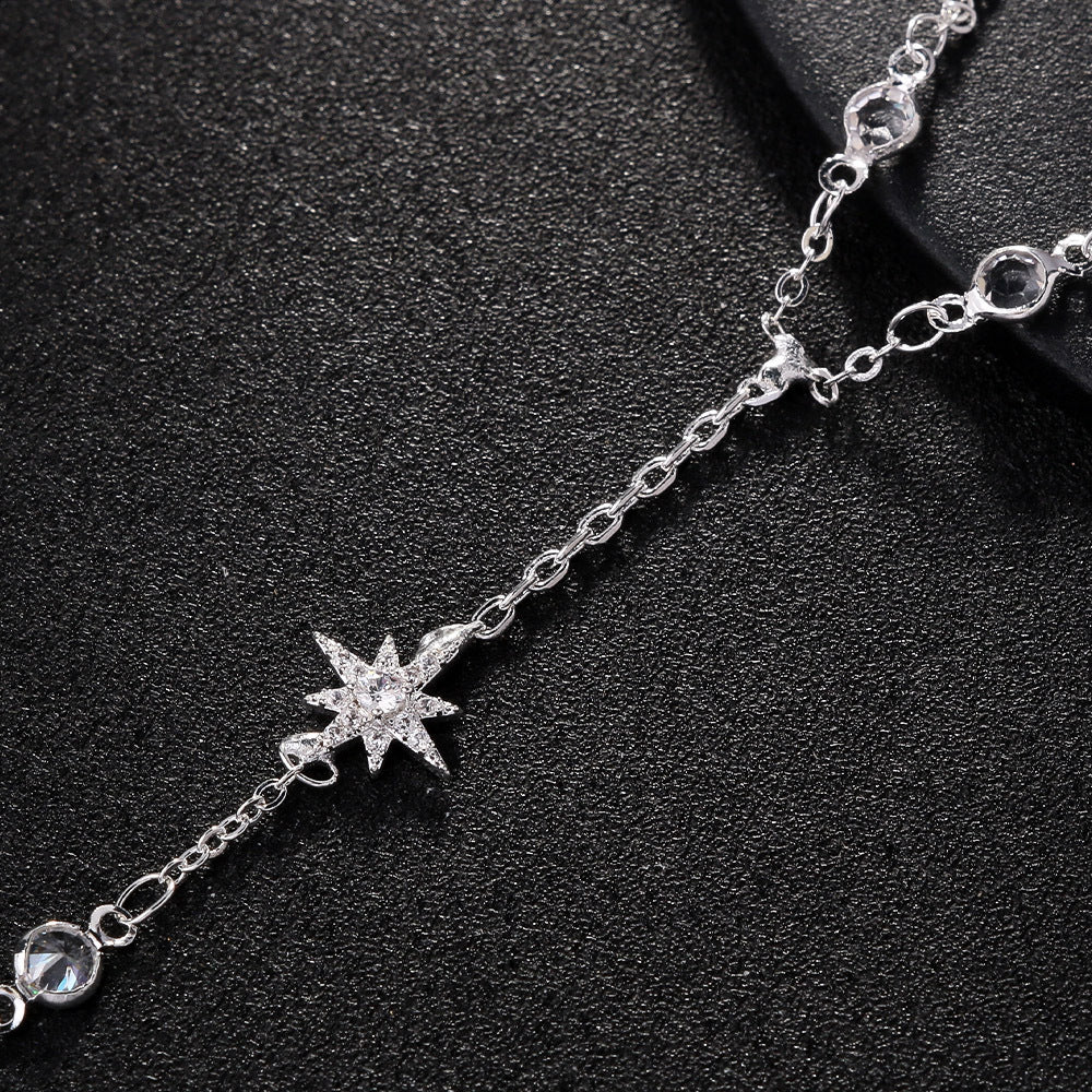 Six-pointed Star Style Accessories Simple Diamond Bracelets