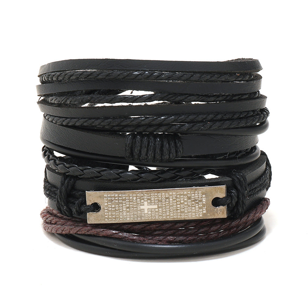 Women's & Men's Ornament Simple Hand Woven Rope Leather Bracelets