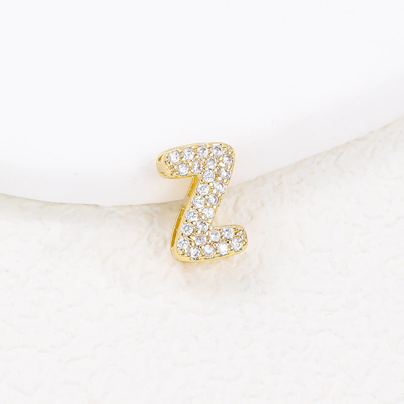 English Letter Small Cute Full Diamond Pendants