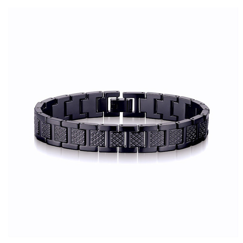Durable Men's Adjustable Stainless Steel Crocodile Bracelet
