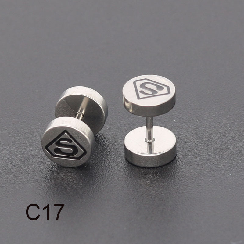 Bilateral Epoxy Titanium Steel Ear Drip Bone Fake Extender Earrings