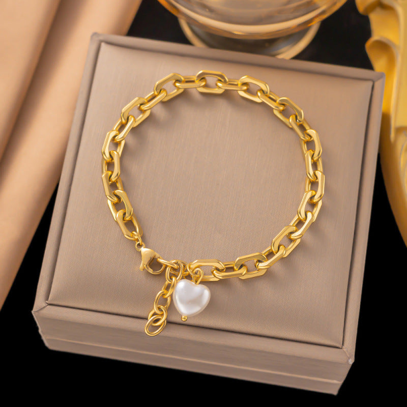 Titanium Steel Female Gold Fashion Light Luxury High Bracelets