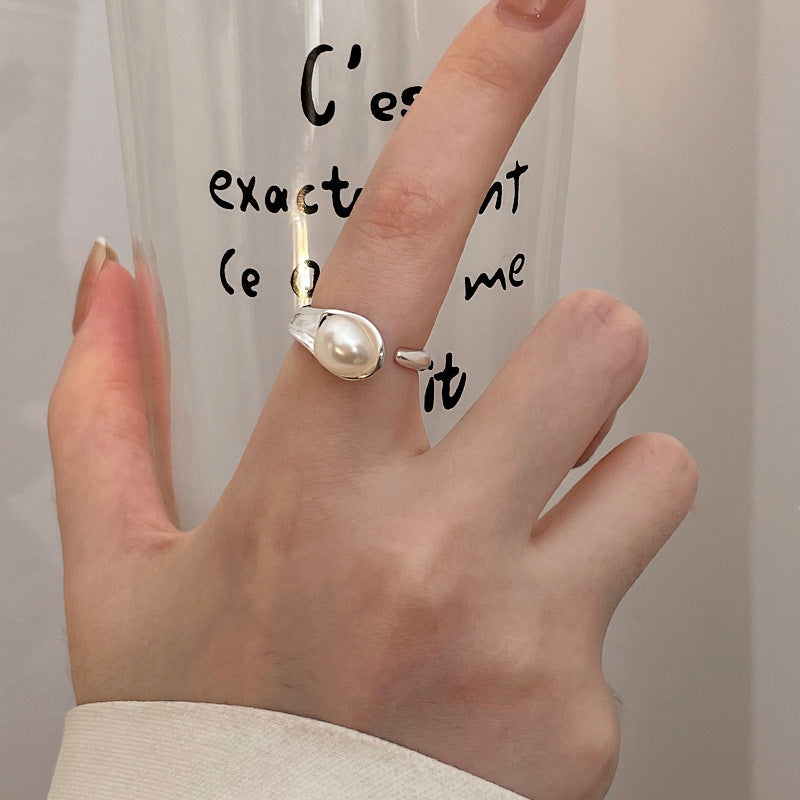 Sterling Sier Female Design Special Interest Light Luxury High Sense Ring