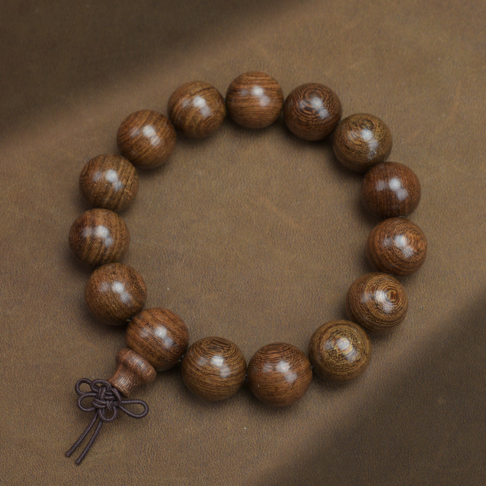 Men's Loose Round Beads Pieces Prayer Silkwood Bracelets