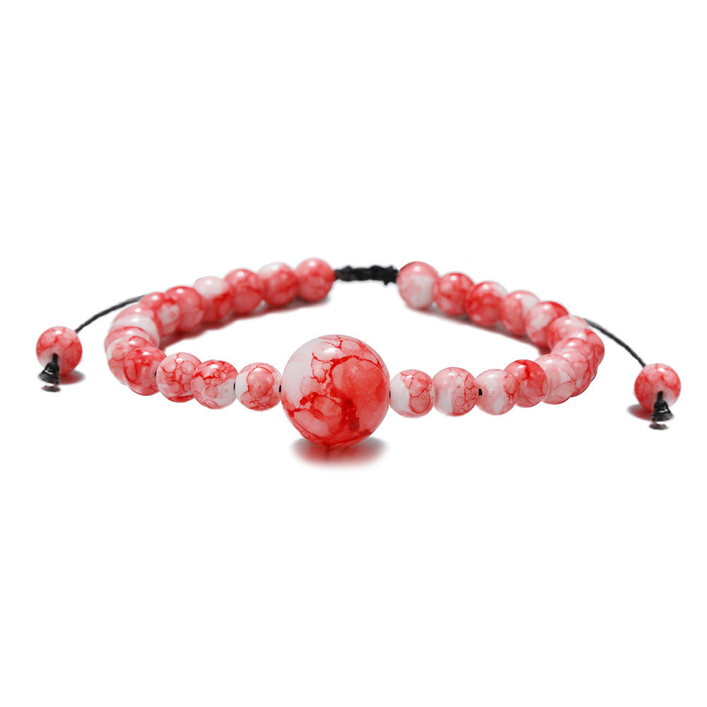 Women's String Beads Adjustable Ethnic Hand-woven Glass Bracelet