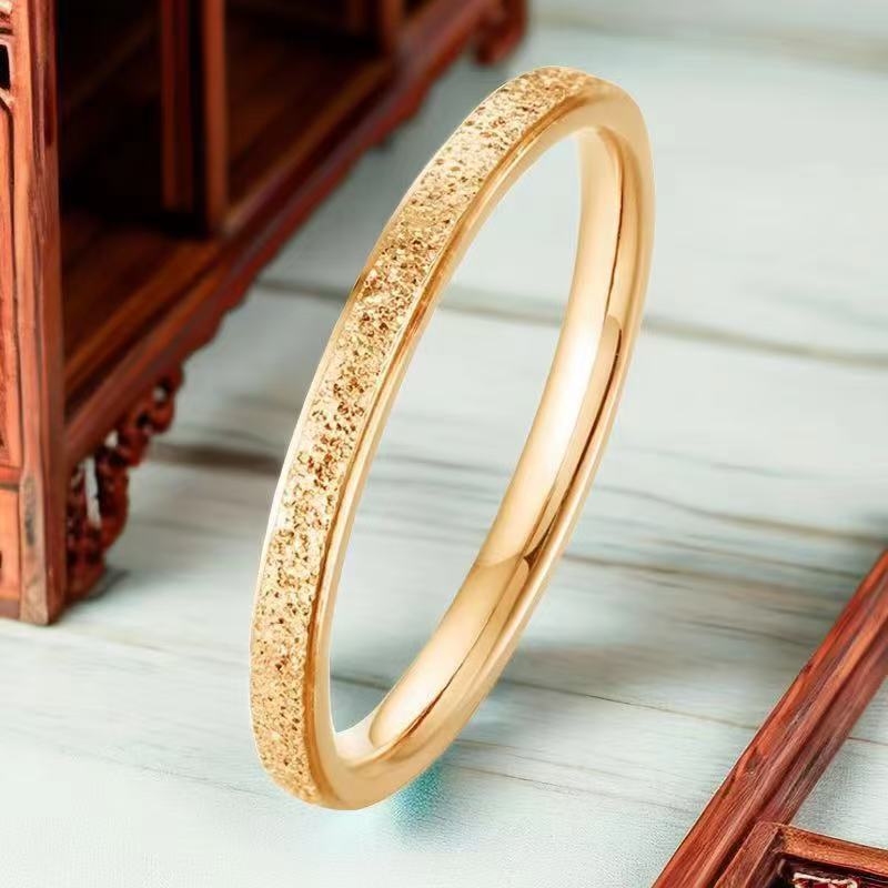 Women's Light Luxury Style Niche Advanced Frosted Ring