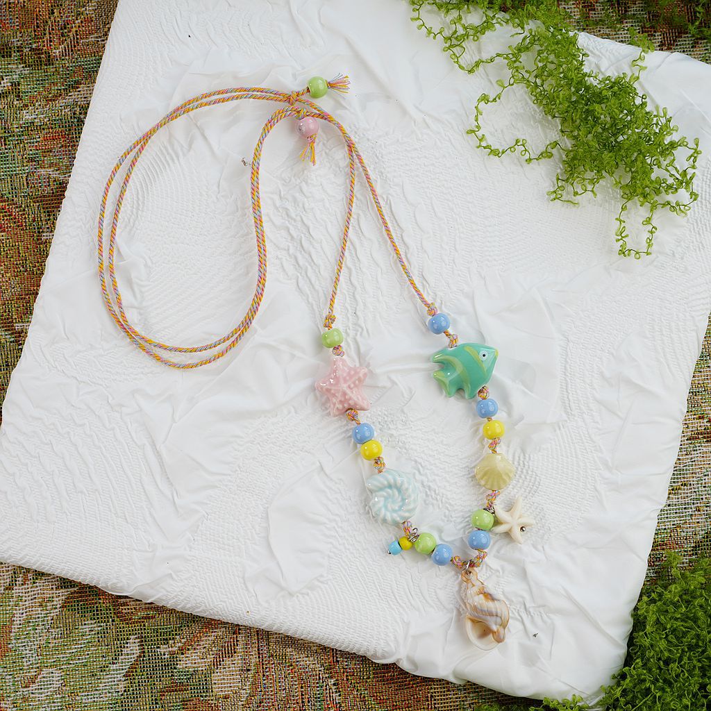 Ceramic Mushroom Female Niche Design High Necklaces