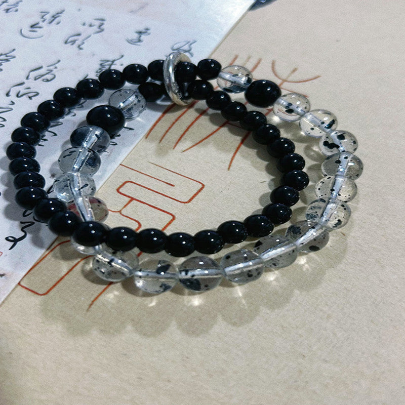 Chinese Style Peace Buckle Niche Beaded Good-looking Bracelet
