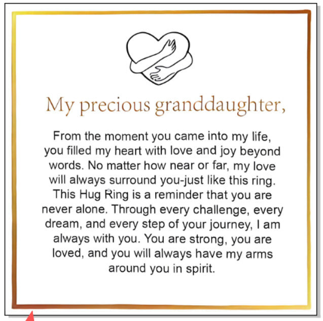 Opening Adjustable Lettering Hug You Card To Give Mom Mother's Rings
