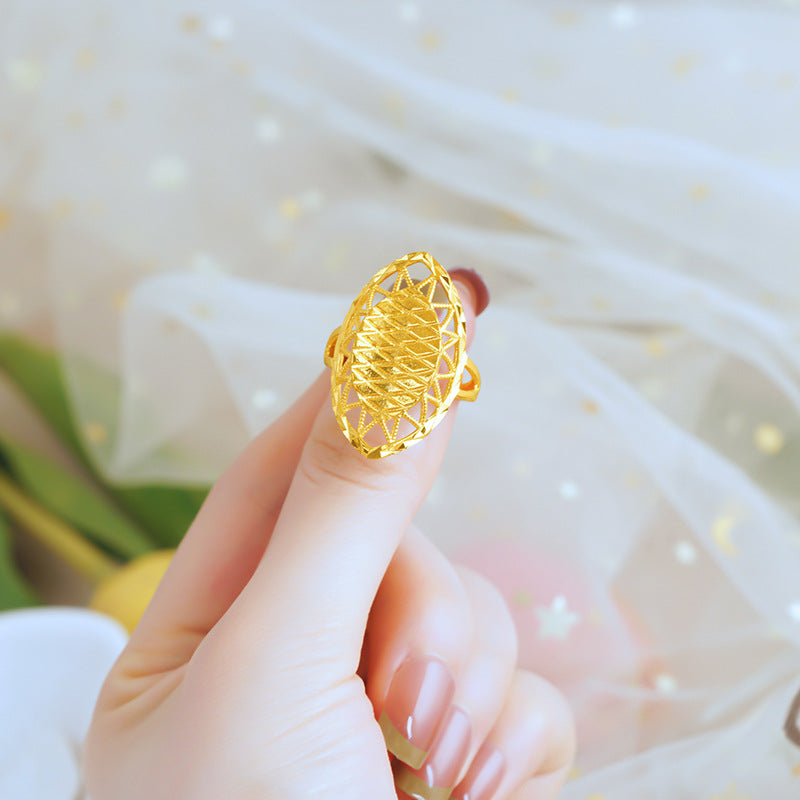 Women's Advanced Design Exaggerated Opening Real Bronze Rings