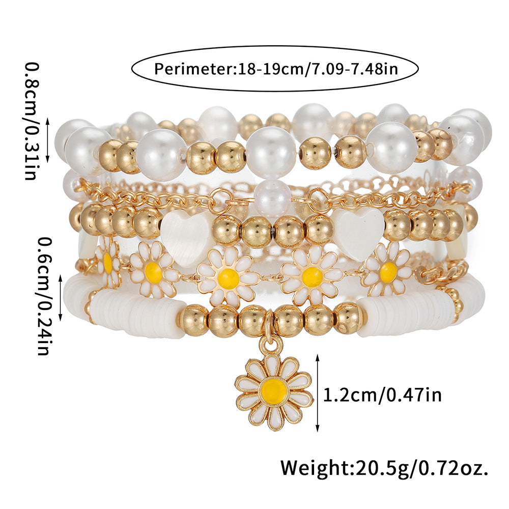 Women's Summer Sweet Refreshing Daisy Simple Flower Bracelet