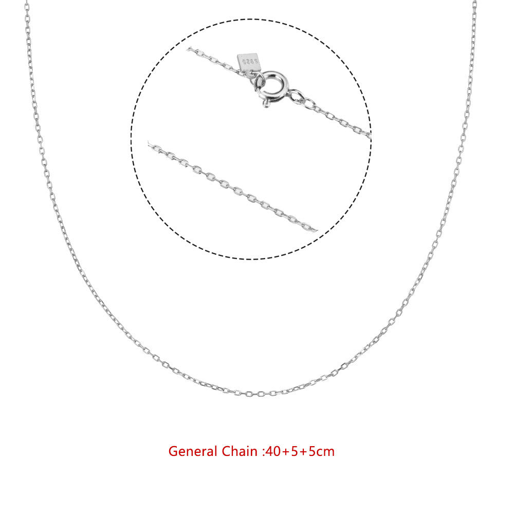 Women's Birthstone Sterling Sier Parts Square Zircon Pendants
