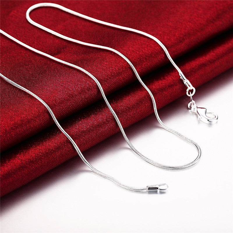 Simple Sier Snake Bones Chain Fashion Cold Necklaces