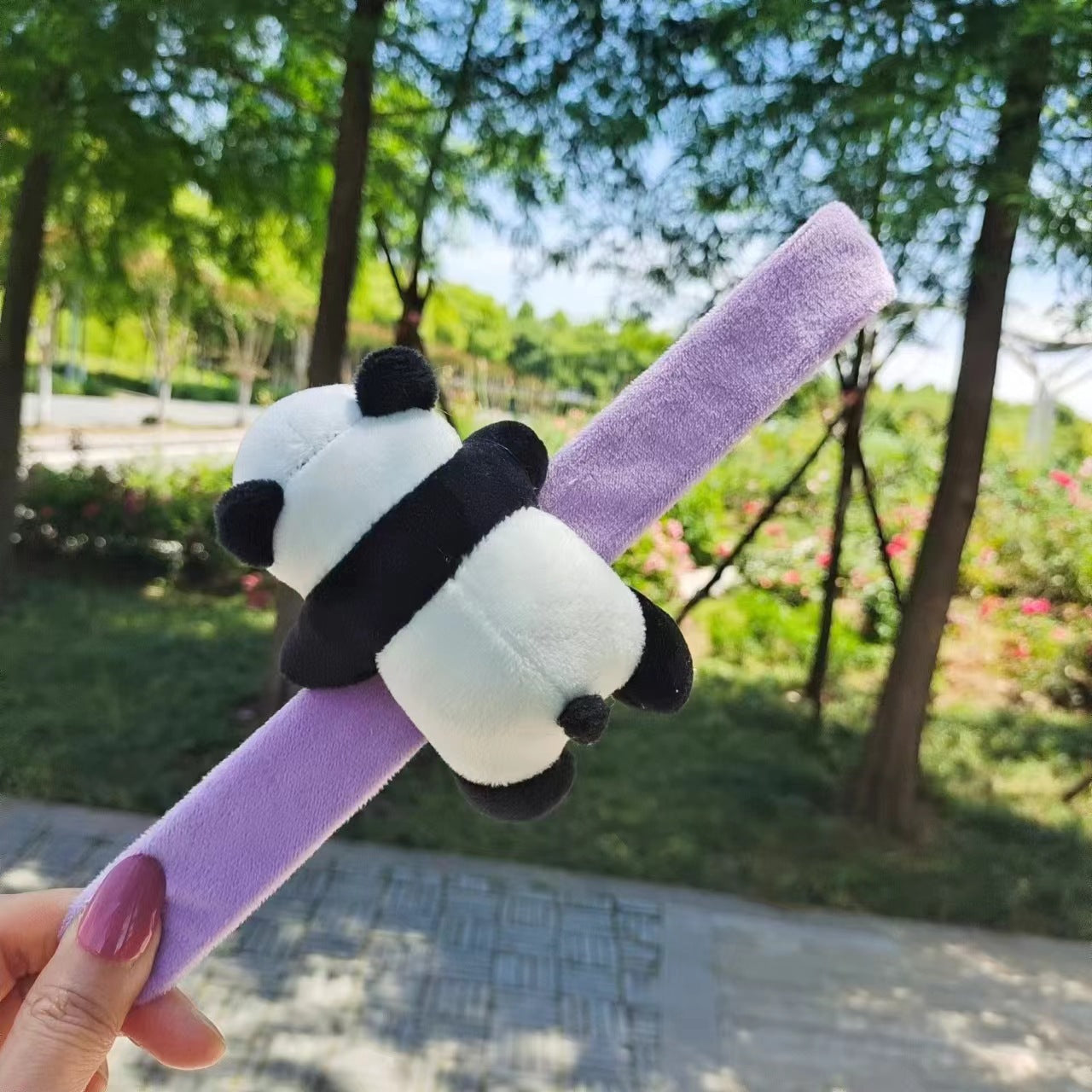 Children's Cute Panda Doll Toy Flower Color Cartoon Lesser Rings