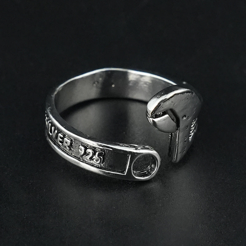 Wrench Tool Personality Fashion Electroplating Live Rings