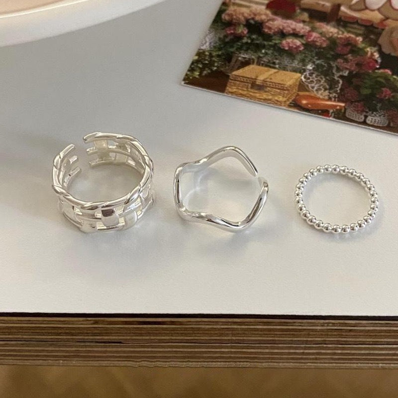 Women's Minority Design Weaving Hollow Open-end For Fashion Rings