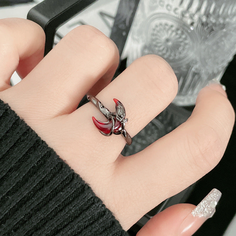 Dark Open-end Personality Female Unisex Style Rings