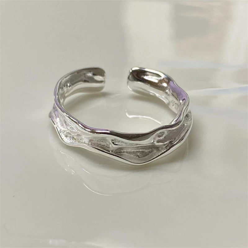 Women's Sier Simple Light Luxury High-grade Index Finger Open Rings
