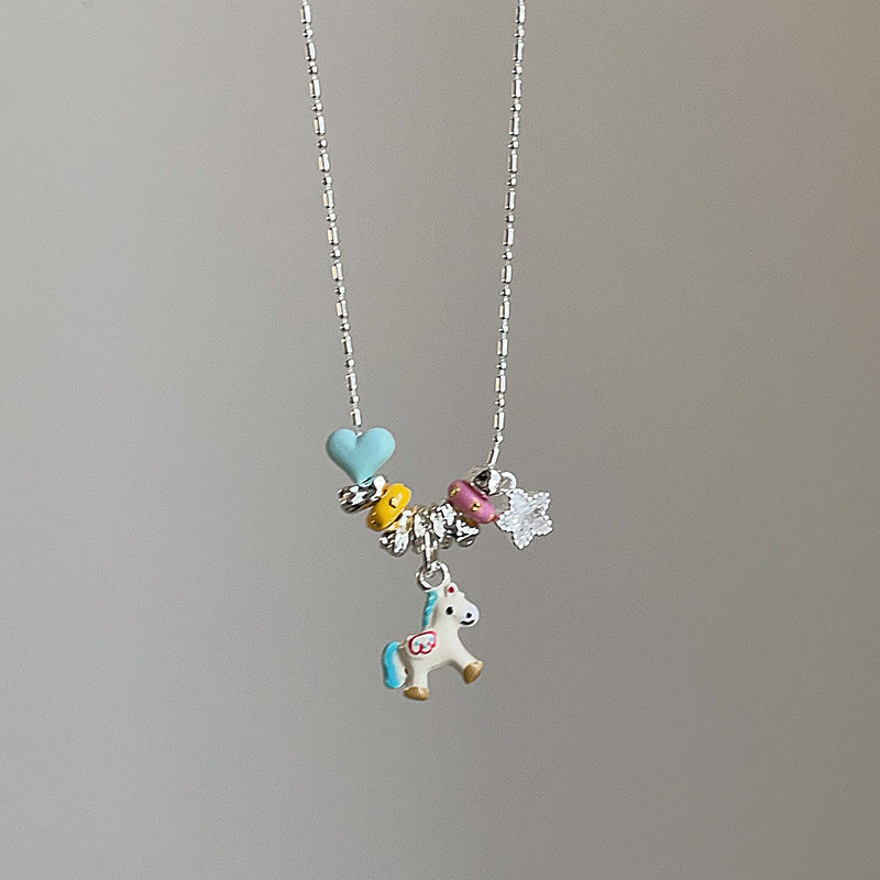 Love Pony Female Unique Trendy Wild Sweater Necklaces