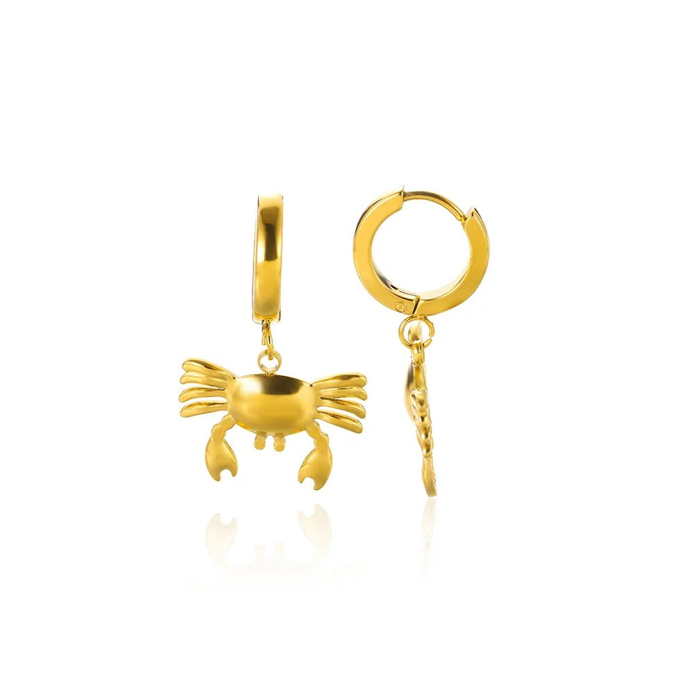 Stainless Steel Octopus Niche Trendy Marine Style Stud Earrings