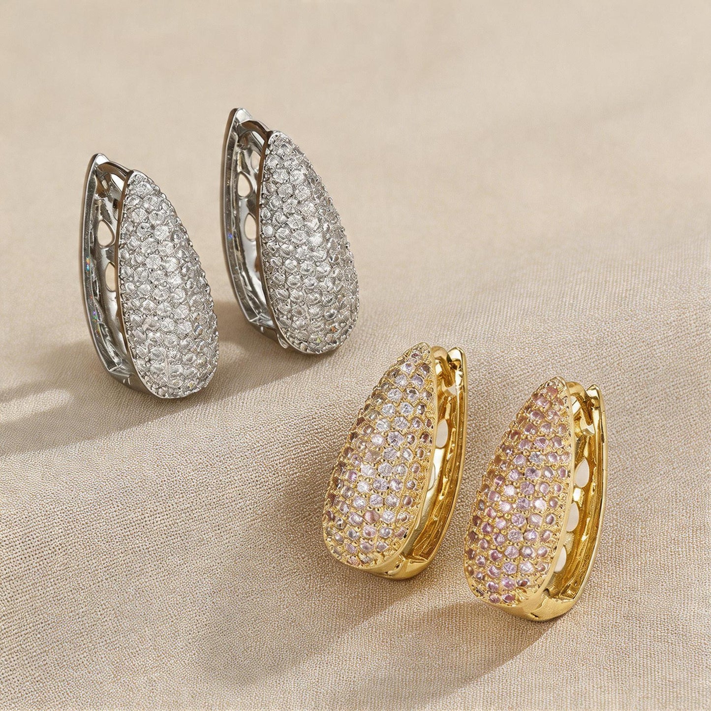 Water Drop Zircon Light Luxury High-grade Fashion Temperament Ear Buckle