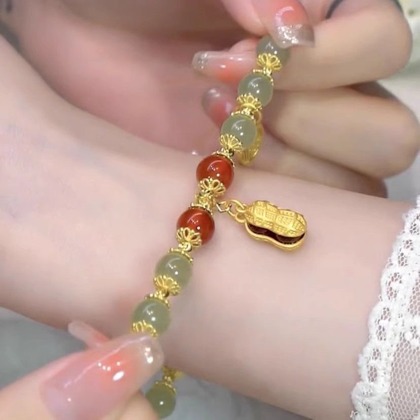 Ancient Style Blessing Card Fu Lu Design Elegance Bracelet