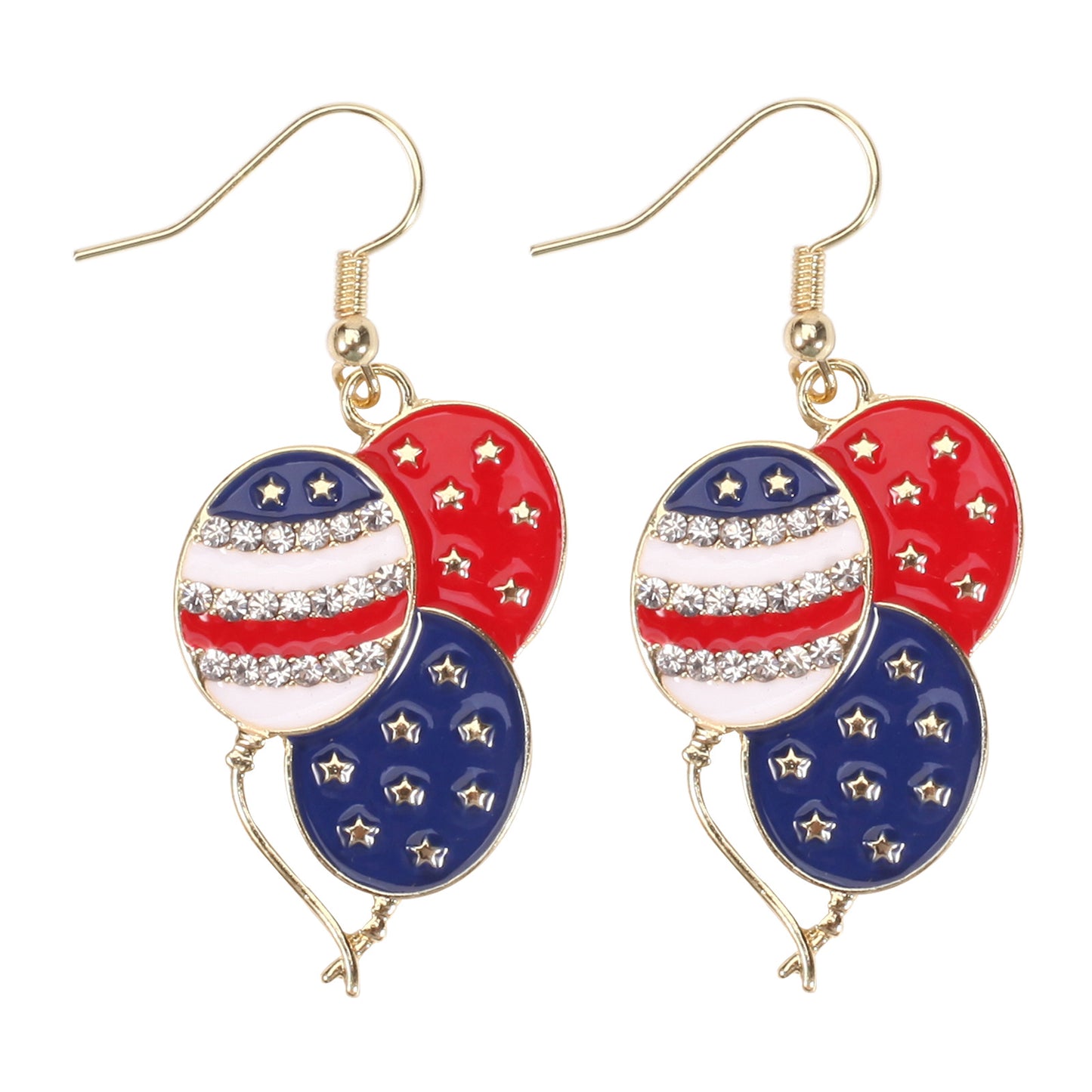 July Flag Independence Day War Veterans Earrings